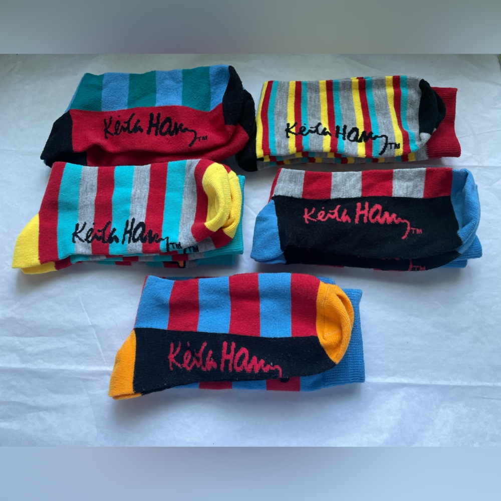 Keith Haring 5 Pack Sock Bundle NWOT - Picture 3 of 9